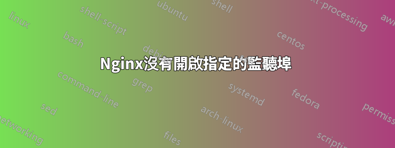 Nginx沒有開啟指定的監聽埠