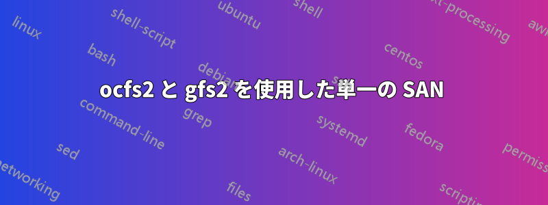 ocfs2 と gfs2 を使用した単一の SAN