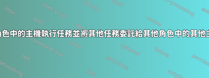 從角色中的主機執行任務並將其他任務委託給其他角色中的其他主機