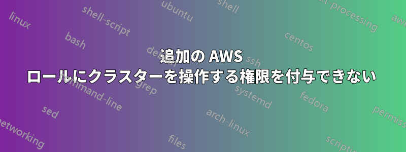 追加の AWS ロールにクラスターを操作する権限を付与できない