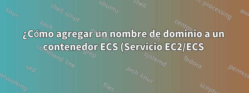 ¿Cómo agregar un nombre de dominio a un contenedor ECS (Servicio EC2/ECS) sin un balanceador de carga?