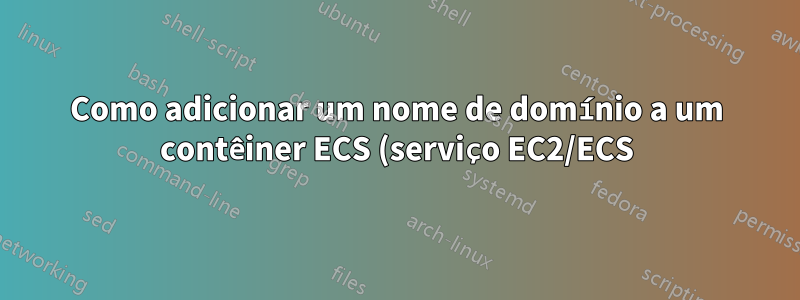 Como adicionar um nome de domínio a um contêiner ECS (serviço EC2/ECS) sem um balanceador de carga?