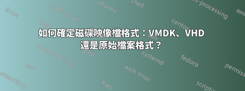 如何確定磁碟映像檔格式：VMDK、VHD 還是原始檔案格式？