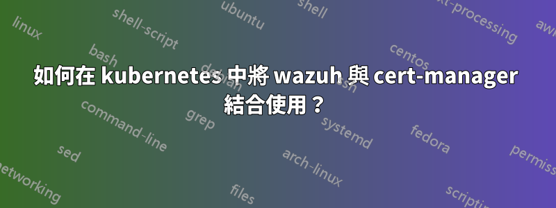 如何在 kubernetes 中將 wazuh 與 cert-manager 結合使用？