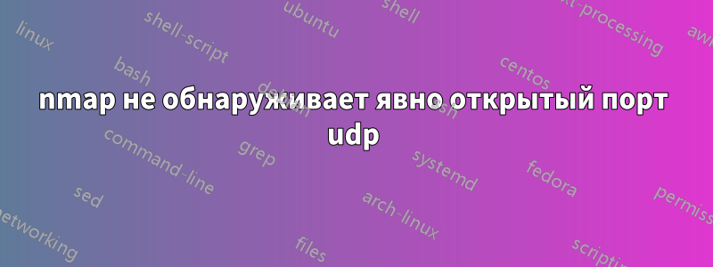 nmap не обнаруживает явно открытый порт udp