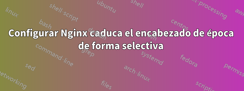 Configurar Nginx caduca el encabezado de época de forma selectiva