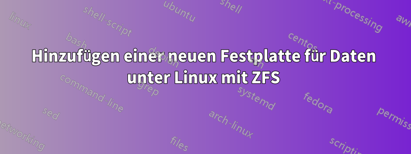 Hinzufügen einer neuen Festplatte für Daten unter Linux mit ZFS