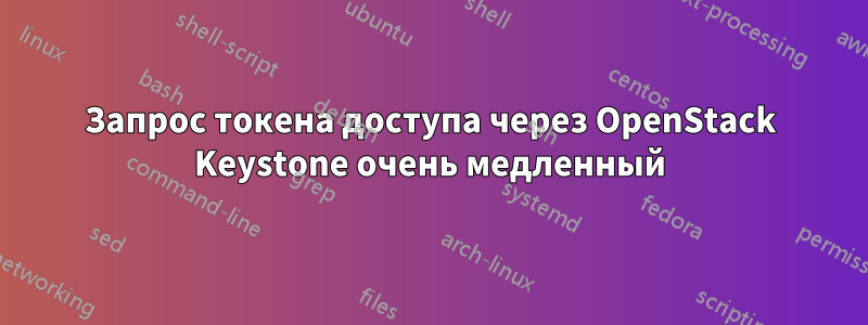 Запрос токена доступа через OpenStack Keystone очень медленный