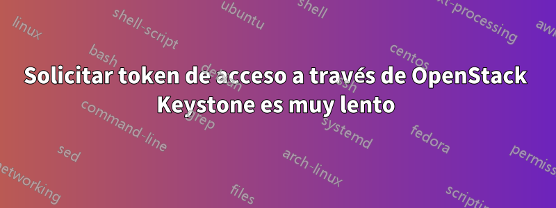 Solicitar token de acceso a través de OpenStack Keystone es muy lento