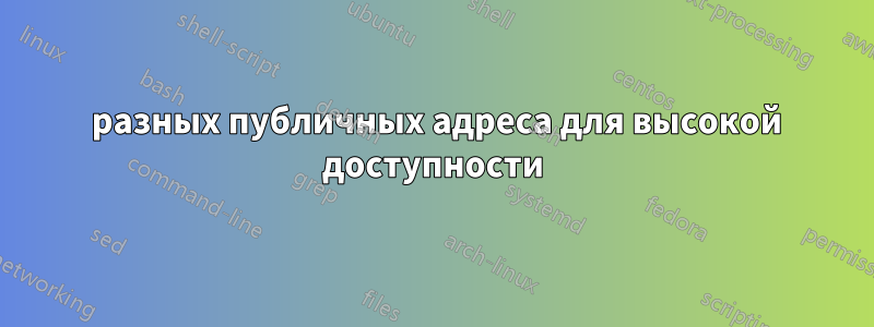 2 разных публичных адреса для высокой доступности