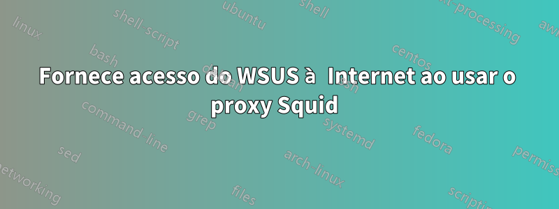 Fornece acesso do WSUS à Internet ao usar o proxy Squid 