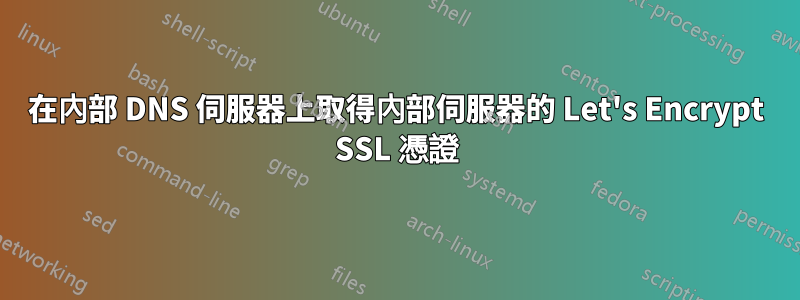 在內部 DNS 伺服器上取得內部伺服器的 Let's Encrypt SSL 憑證