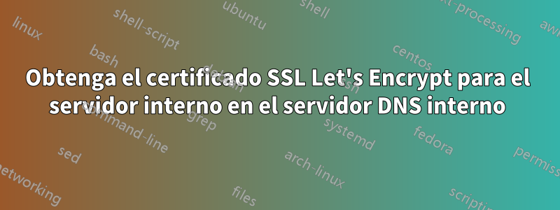 Obtenga el certificado SSL Let's Encrypt para el servidor interno en el servidor DNS interno