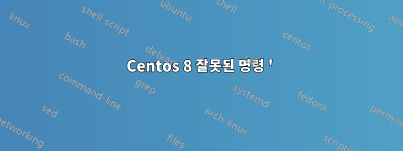 Centos 8 잘못된 명령 '