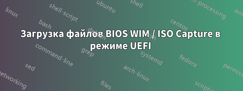 Загрузка файлов BIOS WIM / ISO Capture в режиме UEFI