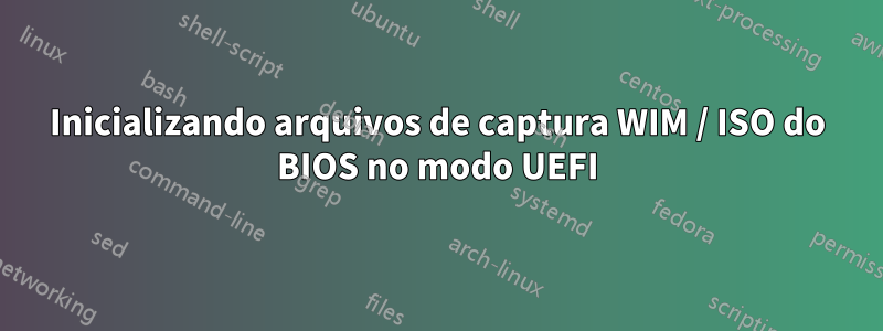 Inicializando arquivos de captura WIM / ISO do BIOS no modo UEFI