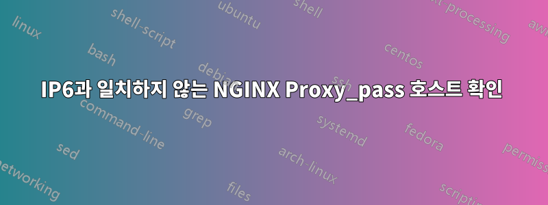 IP6과 일치하지 않는 NGINX Proxy_pass 호스트 확인