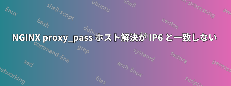 NGINX proxy_pass ホスト解決が IP6 と一致しない