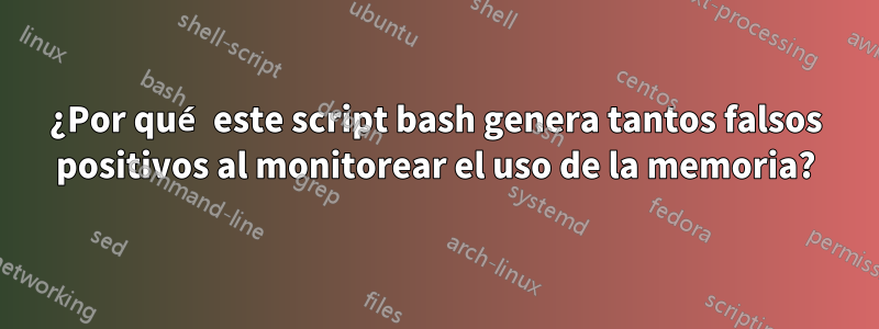 ¿Por qué este script bash genera tantos falsos positivos al monitorear el uso de la memoria?