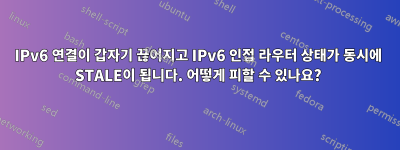 IPv6 연결이 갑자기 끊어지고 IPv6 인접 라우터 상태가 동시에 STALE이 됩니다. 어떻게 피할 수 있나요?