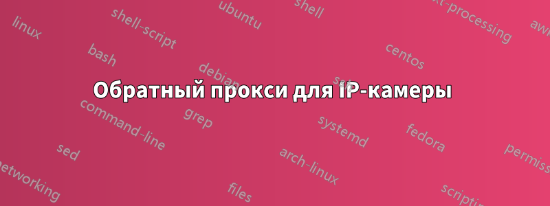 Обратный прокси для IP-камеры