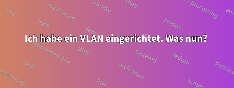 Ich habe ein VLAN eingerichtet. Was nun?