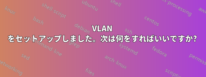 VLAN をセットアップしました。次は何をすればいいですか?