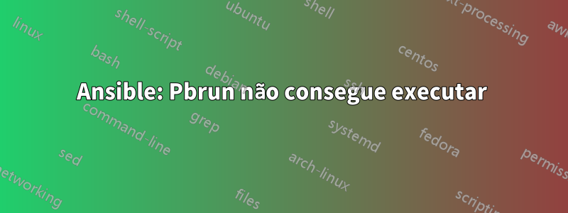 Ansible: Pbrun não consegue executar