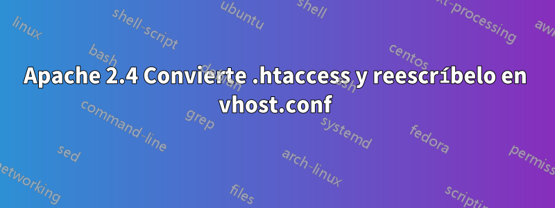 Apache 2.4 Convierte .htaccess y reescríbelo en vhost.conf