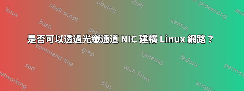 是否可以透過光纖通道 NIC 建構 Linux 網路？