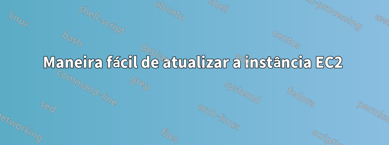 Maneira fácil de atualizar a instância EC2