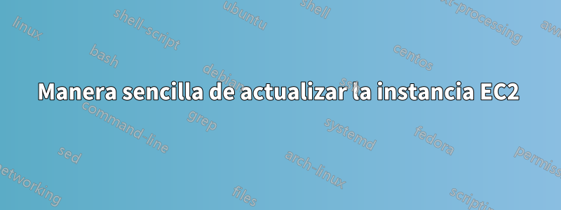 Manera sencilla de actualizar la instancia EC2