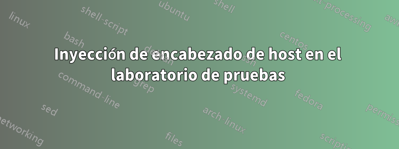 Inyección de encabezado de host en el laboratorio de pruebas