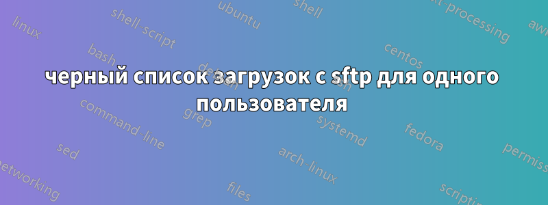 черный список загрузок с sftp для одного пользователя