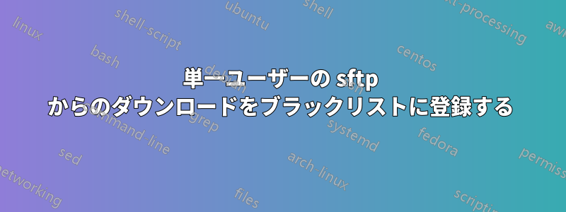 単一ユーザーの sftp からのダウンロードをブラックリストに登録する