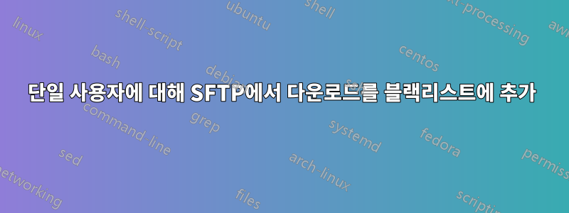 단일 사용자에 대해 SFTP에서 다운로드를 블랙리스트에 추가