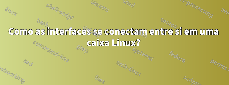 Como as interfaces se conectam entre si em uma caixa Linux?