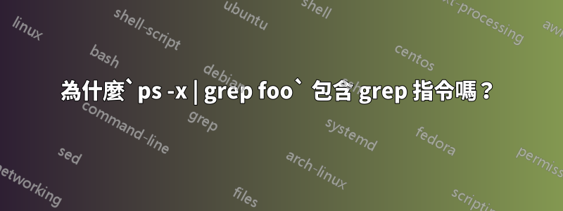 為什麼`ps -x | grep foo` 包含 grep 指令嗎?