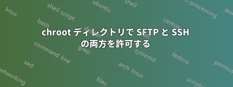 chroot ディレクトリで SFTP と SSH の両方を許可する