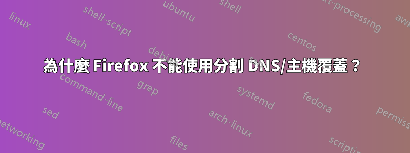 為什麼 Firefox 不能使用分割 DNS/主機覆蓋？
