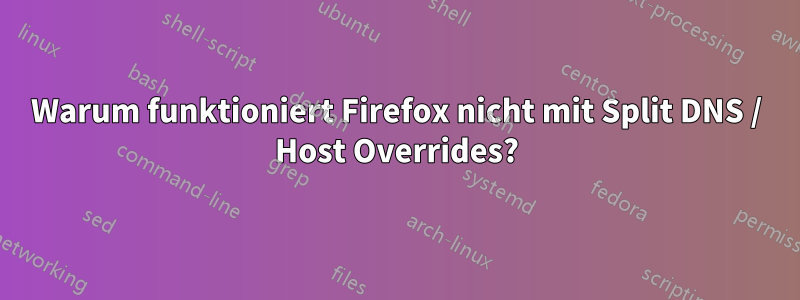 Warum funktioniert Firefox nicht mit Split DNS / Host Overrides?
