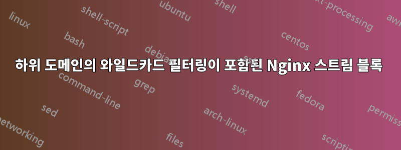 하위 도메인의 와일드카드 필터링이 포함된 Nginx 스트림 블록