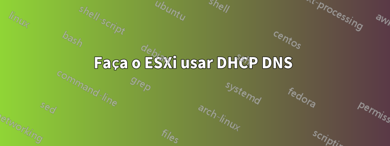 Faça o ESXi usar DHCP DNS