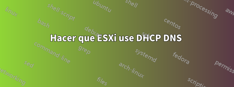 Hacer que ESXi use DHCP DNS