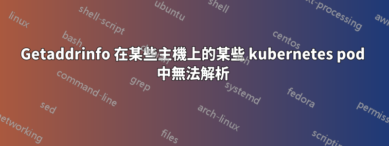 Getaddrinfo 在某些主機上的某些 kubernetes pod 中無法解析