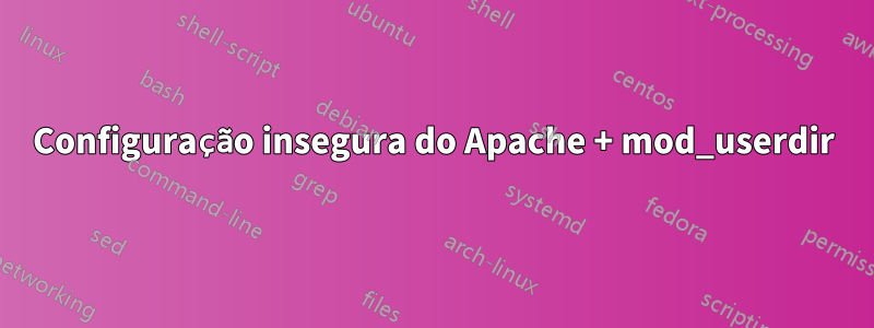 Configuração insegura do Apache + mod_userdir