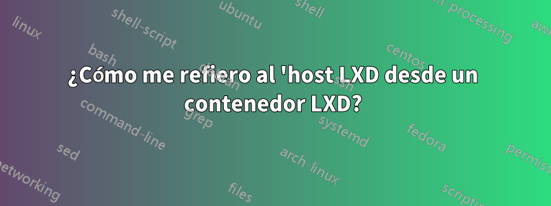 ¿Cómo me refiero al 'host LXD desde un contenedor LXD?