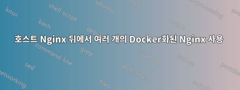 호스트 Nginx 뒤에서 여러 개의 Docker화된 Nginx 사용