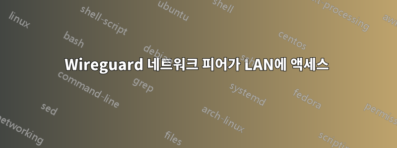 Wireguard 네트워크 피어가 LAN에 액세스