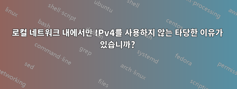 로컬 네트워크 내에서만 IPv4를 사용하지 않는 타당한 이유가 있습니까?